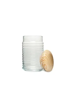 Produktbild von Pasabahce Babylon Glas-Vorratsdose mit Holzdeckel - 1,5 Liter