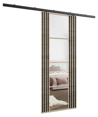 Produktbild von KIER FURNITURE Schiebetür Komplettset EMPI Sliding Door, Raumteiler Schiebetür Eiche Sonoma 86x205x1,6 cm