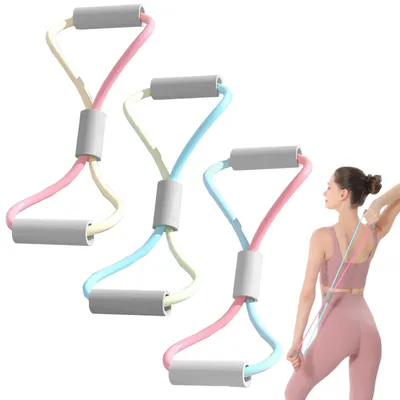 Productafbeelding van Weerstandsbanden set van 3 voor fitness, yoga en stretching