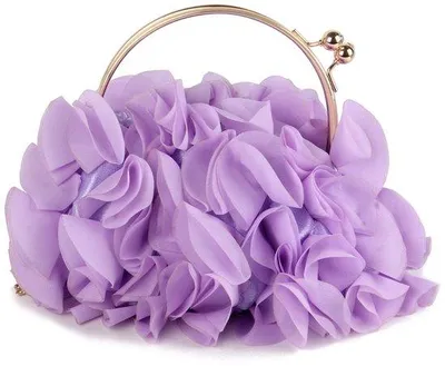 Image de Pochette-portefeuille en satin à motif floral pour les tenues de soirée