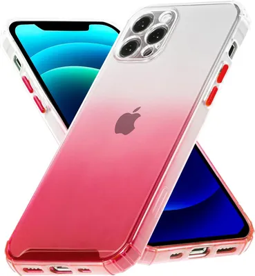 Produktbild von Conie Farbverlauf Schutzhülle für iPhone 11 Pro Silikon Case Kamera Schutz Cover Hülle in Rot matt