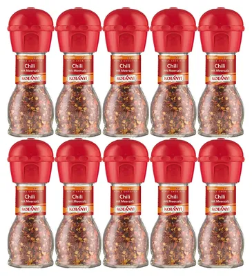 Immagine prodotto di Peperoncino Kotanyi conmarino iodato Attenzione piccantezza 35g confezione da 10