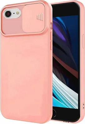 Obrázek produktu pro cofi1453® 360° ochrana CamShield silikonový kryt pouzdro tenké pouzdro na mobilní telefon s ochranou fotoaparátu kryt fotoaparátu pro iPhone SE 2020 broskvový
