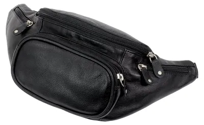 Produktbild von Gürteltasche Bauchtasche Hüfttasche echt Leder Schwarz