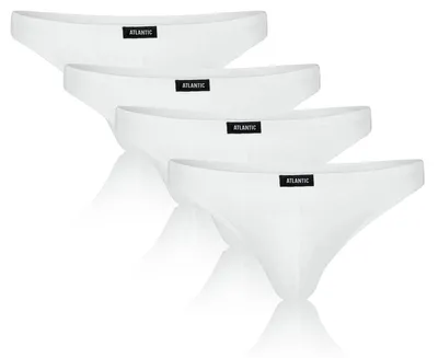 Immagine prodotto di Slip a stringa Atlantic in cotone ed Spandex, colore bianco, per uomo