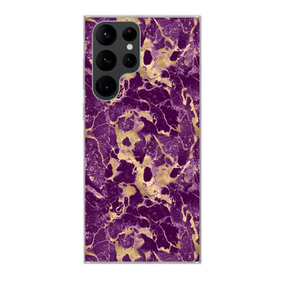 Produktbild von MuchoWow® Handyhülle Schutzhülle Hülle für Samsung Galaxy S22 Ultra Gold - Luxus - Marmor - Muster Silikon Softcase Handy Hülle - Abbildung