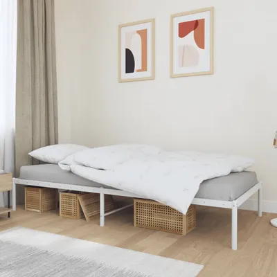 Produktbild von Möbel Bettgestell Metall Weiß 90x200 cm - Klassische Betten 350906