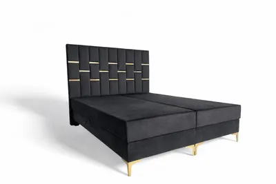 Zdjęcie produktu dla Łóżko kontynentalne LUX3 – elegancja glamour i najwyższy komfort snu - materiał Manila - 180x200cm