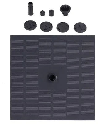 Produktbild von Solarwasserpumpe, monokristallines Silizium, quadratisch, schwimmender Wasserlandschaftsbrunnen für den Außenbereich, 7 V, 1,4 W