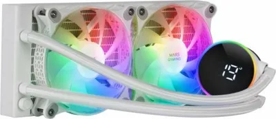 Produktbild von Mars Gaming ML-LCD240, Flüssigkeitskühlung, 12 cm, Weiß