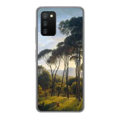 Produktbild von MuchoWow® Handyhülle Schutzhülle Hülle für Samsung Galaxy A03s Italienische Landschaft mit Zirbelkiefer - Hendrik Voogd - Kunst Silikon Softcase Handy Hülle - Schutz