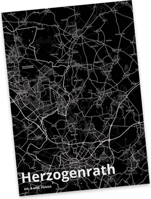 Produktbild von Mr. & Mrs. Panda Ansichtskarte Herzogenrath - Geschenk, Fotokarte, Ansichtskarten, Stadt Dorf Karte Landkarte Map Stadtplan, Kunstkarten, Grußkarte, Postkarten, Postkarte