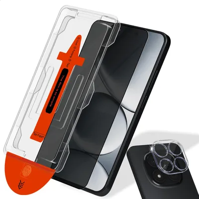 Obrázek produktu pro 1-balení Xiaomi Redmi Note 15 Pro 5G Ochranné sklo na displej Privacy & 1-balení ochrana objektivu - Tvrzené sklo | [Automatická instalace] - Bez
