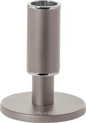 Produktbild von Fink RITMO, Leuchter, Edelstahl , Aluminium, vernickelt, Eisen, pulverbeschichtet, glatt, silberfarben, hellbraun, L. 10 cm, B. 10 cm, H. 11.7 cm 140250