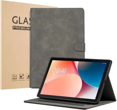 Produktbild von LBH Tablet Schutzhülle + 2x 9H Display Glas für Samsung Galaxy Tab A9 2023 8.7 Zoll Cover Case Schutz Tablet Farbe: Grau