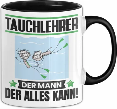 Produktbild von Tauchlehrer Tasse Geschenk für Tauchlehrer Der Mann Der Alles Kann Geschenkidee zum Geburtstag (Schwarz)