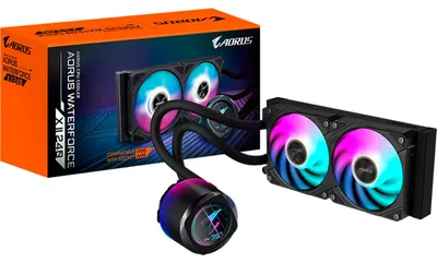 Zdjęcie produktu dla GIGABYTE AORUS WATERFORCE X II 240, Chłodnica cieczy all-in-one, 12 cm, Czarny