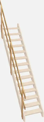 Produktbild von Normandie - Treppengeländer mit 2 Schwellen für gerade Treppe