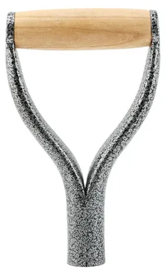 Y-Griff Ersatzstiel für Schneeschieber und Gartengeräte, silber