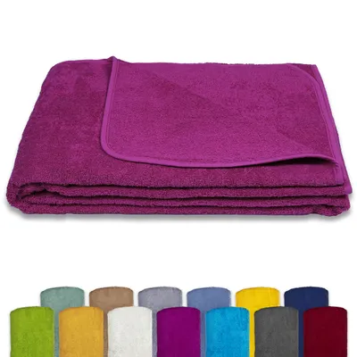 Produktbild von KiGATEX Frottee-Decke 150x200 cm – 100 % Baumwolle, Sommerdecke & Tagesdecke – , waschbar, weich & atmungsaktiv – Farbe: Berry