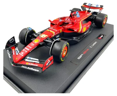 Zdjęcie produktu dla BBURAGO Ferrari SF-24 #16 (Leclerc), Model samochodu sportowego, Wstępnie zmontowany, 1:18, Ferrari SF-24, Każda płeć, Metal, Plastik
