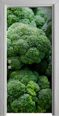 Produktbild von Tür Selbstklebende 90x210 cm Türfolie Türtapete Klebefolie - Frischer Brokkoli Gemüse