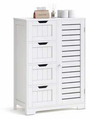 Productafbeelding van Badkamerkast met 4 laden en 2 planken, 56 x 30 x 83 cm