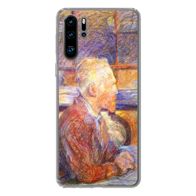 Produktbild von MuchoWow® Handyhülle Schutzhülle Hülle für Huawei P30 Pro Porträt von Henri de Toulouse-Lautrec - Vincent van Gogh Silikon Softcase Handy Hülle - Schutzdeckel