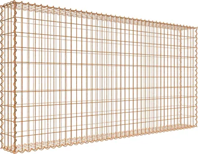 Immagine prodotto di Gabbione arrugginito 200 cm x 100 cm x 20 cm (L x H x P), maglia 5 cm x 10 cm, spirale
