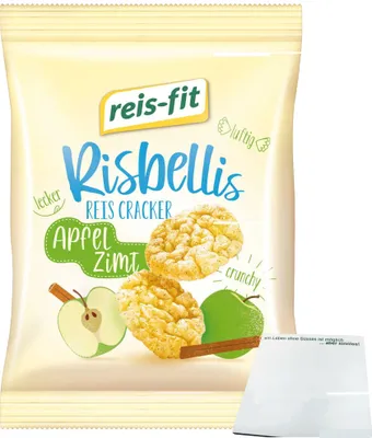 Produktbild von Reis-Fit Risbellis Apfel Zimt (40g Packung) + usy Block