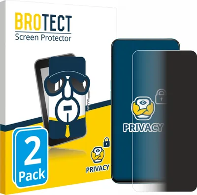 Produktbild von 2x BROTECT Sichtschutzfolie für Oppo Reno 5G Anti-Spy Privacy Sichtschutz Blickschutz Folie Blaulicht-Schutz