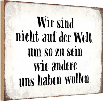 Produktbild von vianmo Holzschild 12x18 cm sind nicht auf Welt wie andere Dekoration