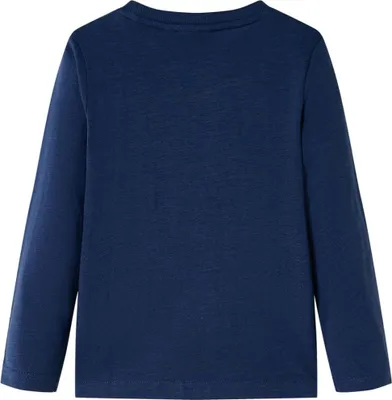 Produktbild von vidaXL Kinder-Langarmshirt Marineblau Melange 116