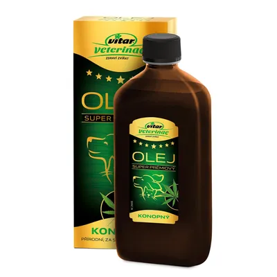 Produktbild von VITAR Veterinae Hanföl 500 ml Omega 3 6 Hunde Katzen Gesundheit