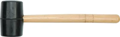 Produktbild von Gummihammer mit Holzstiel, 450 g, ø 55 mm, Fliesenleger Ausbeul-Hammer Holzgriff, Durchmesser:55mm