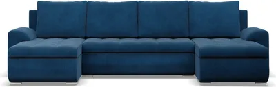 Produktbild von U-Sofa mit Schlaffunktion Foresta, 2 Chaiselongues, Cord - Dunkelblau