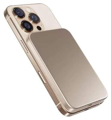 Image de Epico UltraPack Qi2 Slim 5000mAh Aluminium Mag Wireless Powerbank EM51 - Desert Titanium