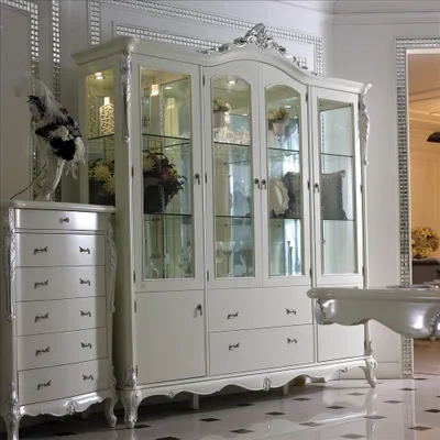 Produktbild von Vitrine Schrank Vitrinen Wohnzimmer Schau Schränke Design Barock Rokoko E36 Neu
