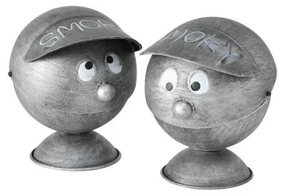 Produktbild von Sturmaschenbecher Smoky 2sort. Eisen H.16cm Stückpreis