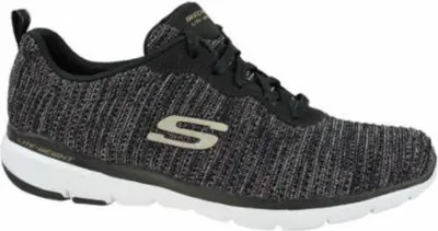 Produktbild von Skechers Flex Appeal 3.0 Endless Glamour 13071-BKMT, Sneaker, Damen, Schwarz, Größe: 36