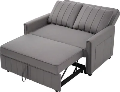 Immagine prodotto di okwish Letto pieghevole, divano letto, divano pieghevole con funzione letto, schienale regolabile, divano multifunzionale, grigio