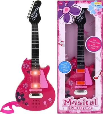 Produktbild von Elektrische Rockgitarre mit Metallsaiten, Pink
