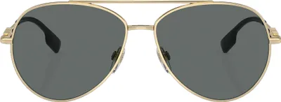 Productafbeelding van Burberry - Zonnebril voor dames, metaal, polycarbonaat SY660 (one size) (donkergrijs/goud)
