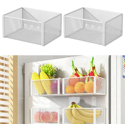 Produktbild von Magnetisches Regal, Küchenorganizer, Gewürzregal für Kühlschrank, Waschmaschine, Hängeregal, weiß (15,7 cm)