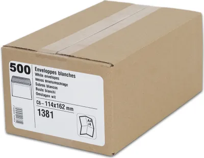 Produktbild von GPV Briefumschläge C6: 114 x 162 mm weiß 80 g/qm