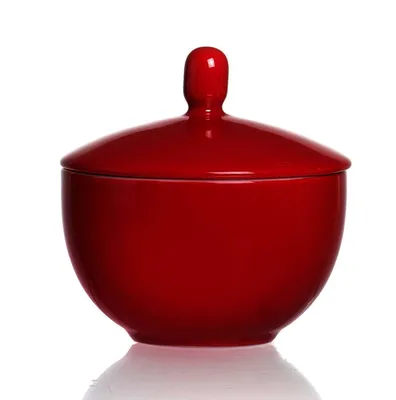 Produktbild von Ritzenhoff & Breker Doppio Zuckerdose, Zucker Dose, Vorratsdose, Geschirr, Porzellan, Rot, 9 cm, 517873