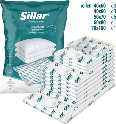 Obrázek produktu pro Sada sáčků do vysavače Sillar s 13 kusy Velikosti: 40x60 cm, 50x70cm, 60x80cm, 70x100cm | Sada sáčků do vysavače pro ukládání oděvů, lůžkovin a ložního prádla