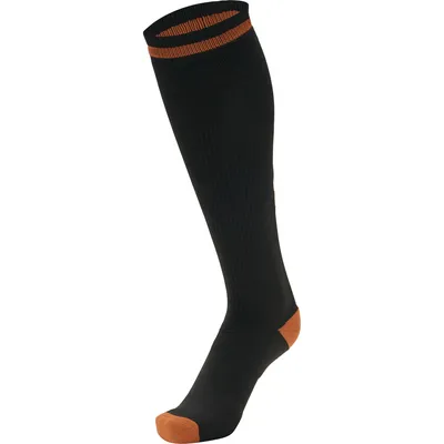 Produktbild von Hummel Elite Indoor Sock High, Black/Orange Tiger, 31-34