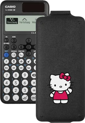 Produktbild von Casio FX-810 DE CW ClassWiz Schulrechner mit Hello-Kitty-Bedruckung (Motiv 09)