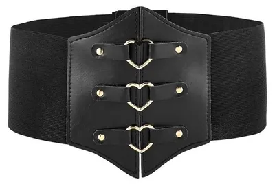 Produktbild von XFSRG Korsettgürtel Damen Breiter Herzschnallen Taillengürtel Elastischer Wespiegürtel Schnürcinchtaillengürtel Korsettgürtel für Kleider Modegürtel für Taille und Dress Styling